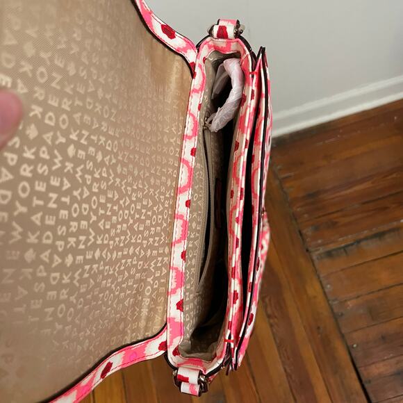 Kate Spade mini crossbody purse pink blue white geometric boho Barbie 70s vibes - Picture 12 of 13